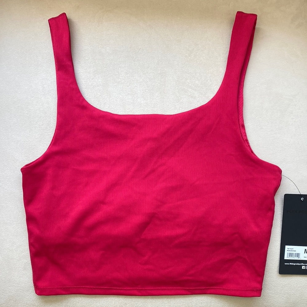 NWT 90 Degree Ribbed Cropped Top Tank - Medium - Picture 4 of 7